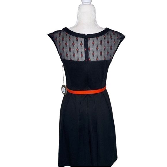 Anthropologie Eva Franco Red and Black Polka Dot Mini Dress | Size 4 - Picture 8 of 10